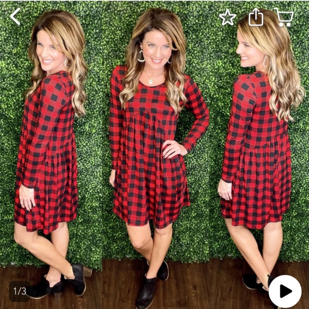 BomBom Boutique Buffalo Plaid Brand New Never Worn